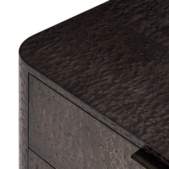 Stenson 3 Drawer Nightstand - Dark Tamo Ash Veneer