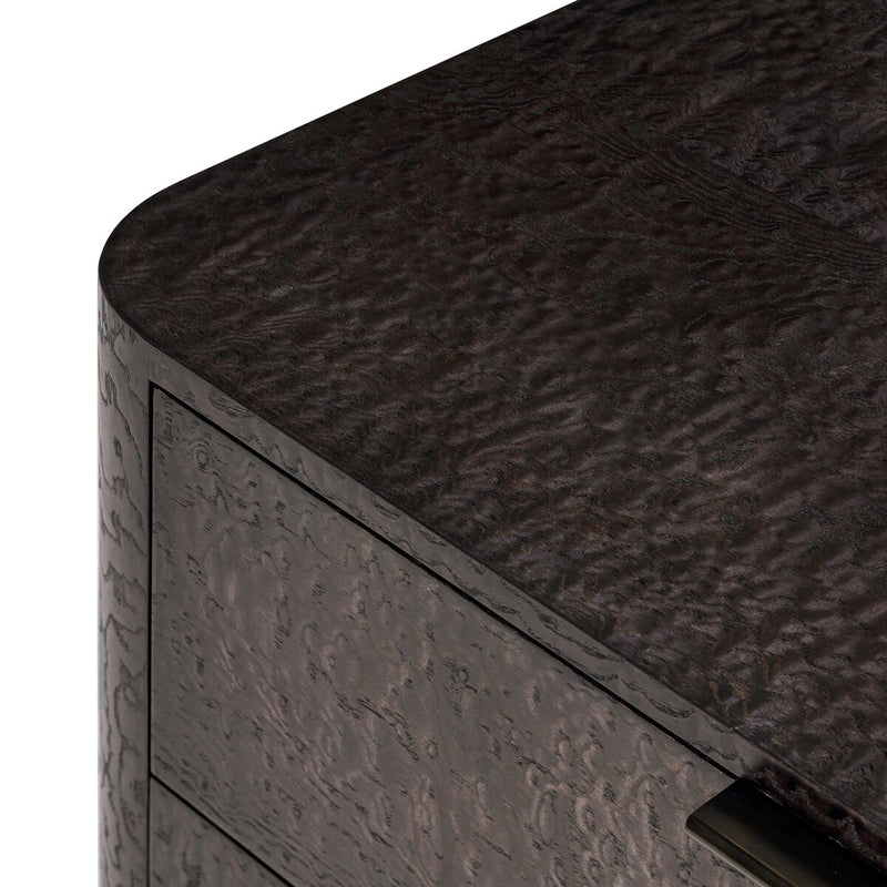 Stenson 3 Drawer Nightstand - Dark Tamo Ash Veneer
