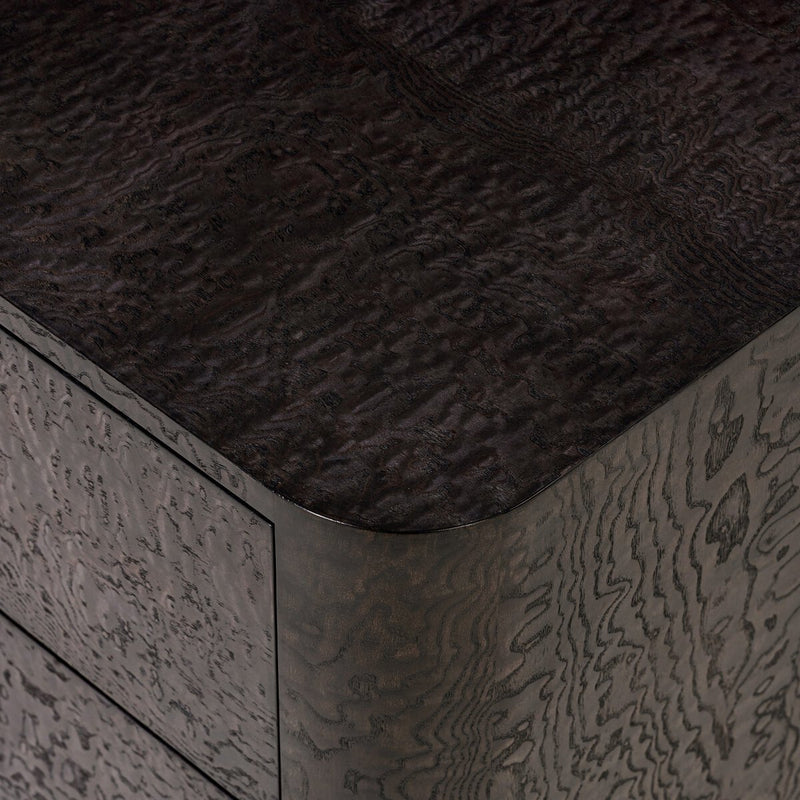 Stenson 3 Drawer Nightstand - Dark Tamo Ash Veneer