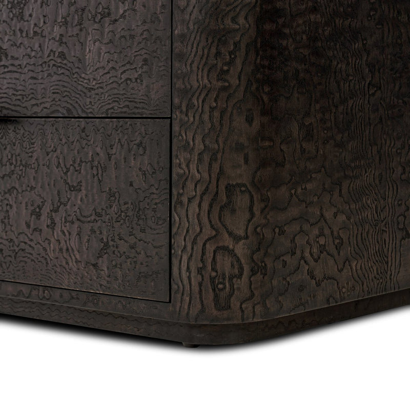 Stenson 3 Drawer Nightstand - Dark Tamo Ash Veneer