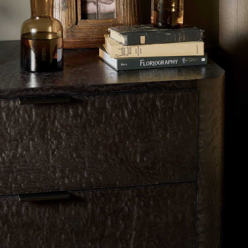 Stenson 3 Drawer Nightstand - Dark Tamo Ash Veneer