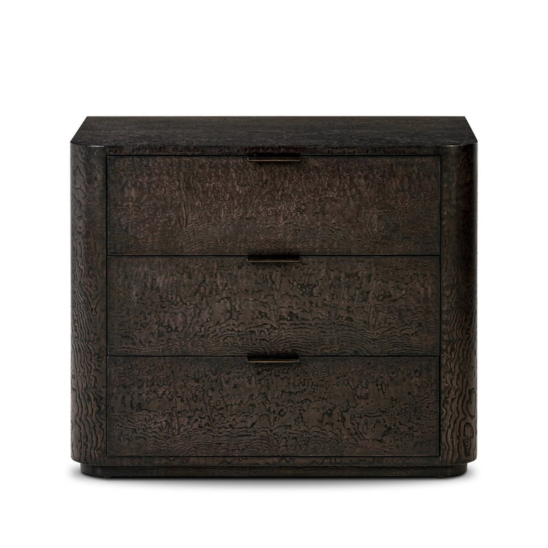 Stenson 3 Drawer Nightstand - Dark Tamo Ash Veneer