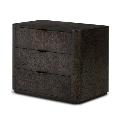 Stenson 3 Drawer Nightstand - Dark Tamo Ash Veneer