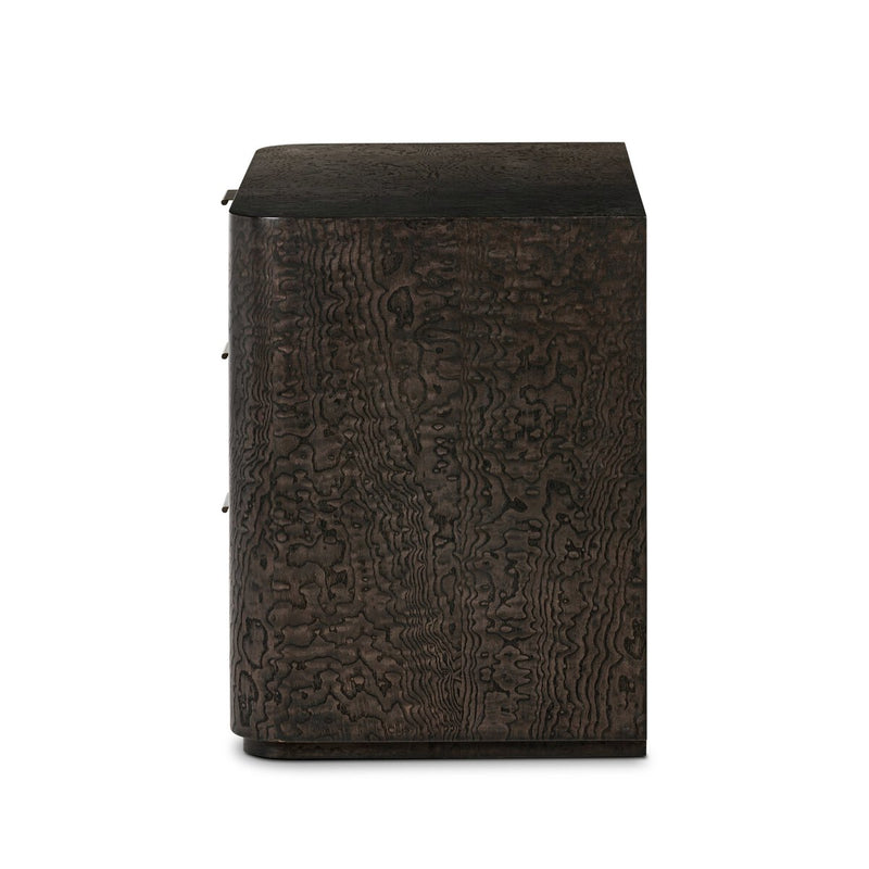 Stenson 3 Drawer Nightstand - Dark Tamo Ash Veneer
