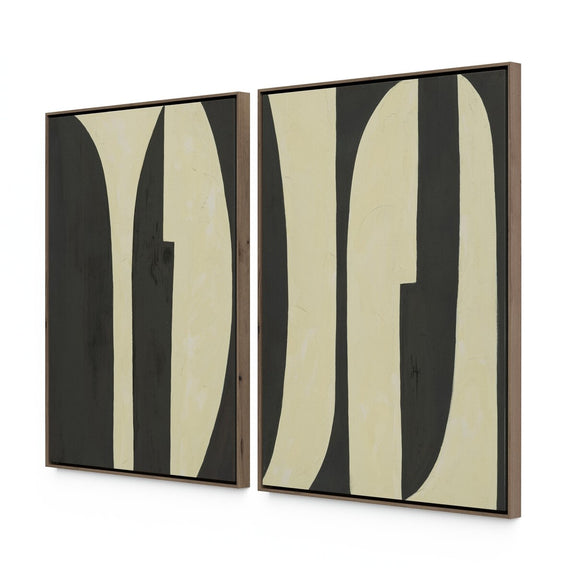 Grecco Diptych by Jess Engle - Rustic Walnut