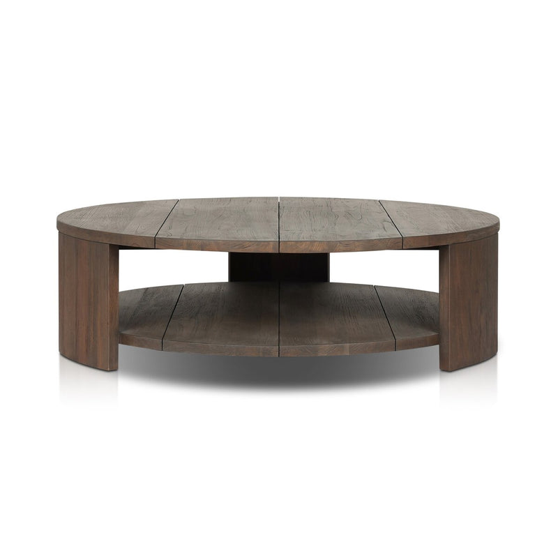 Roca Outdoor Round Coffee Table - Stained Heritage Brown-fsc