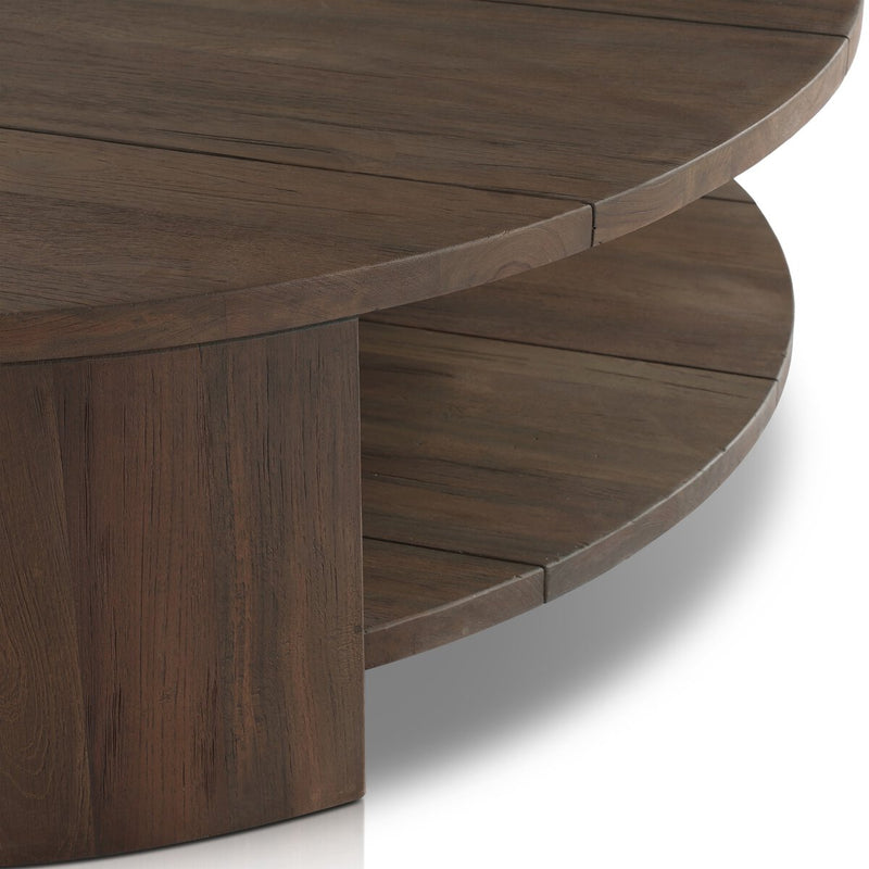 Roca Outdoor Round Coffee Table - Stained Heritage Brown-fsc
