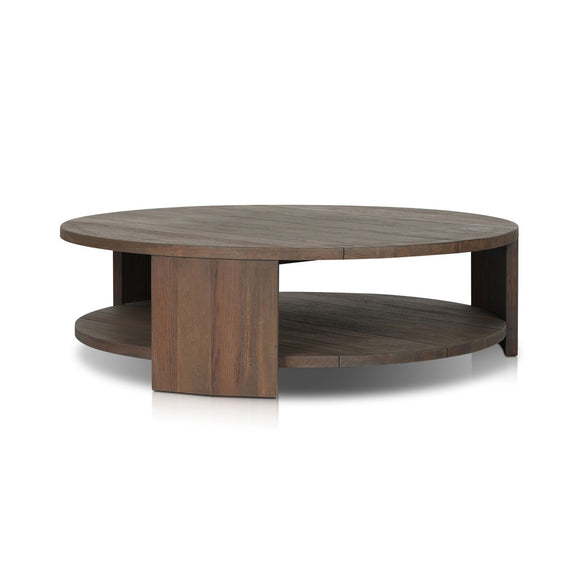 Roca Outdoor Round Coffee Table - Stained Heritage Brown-fsc