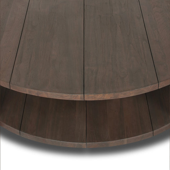 Roca Outdoor Round Coffee Table - Stained Heritage Brown-fsc