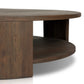 Roca Outdoor Round Coffee Table - Stained Heritage Brown-fsc