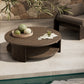 Roca Outdoor Round Coffee Table - Stained Heritage Brown-fsc