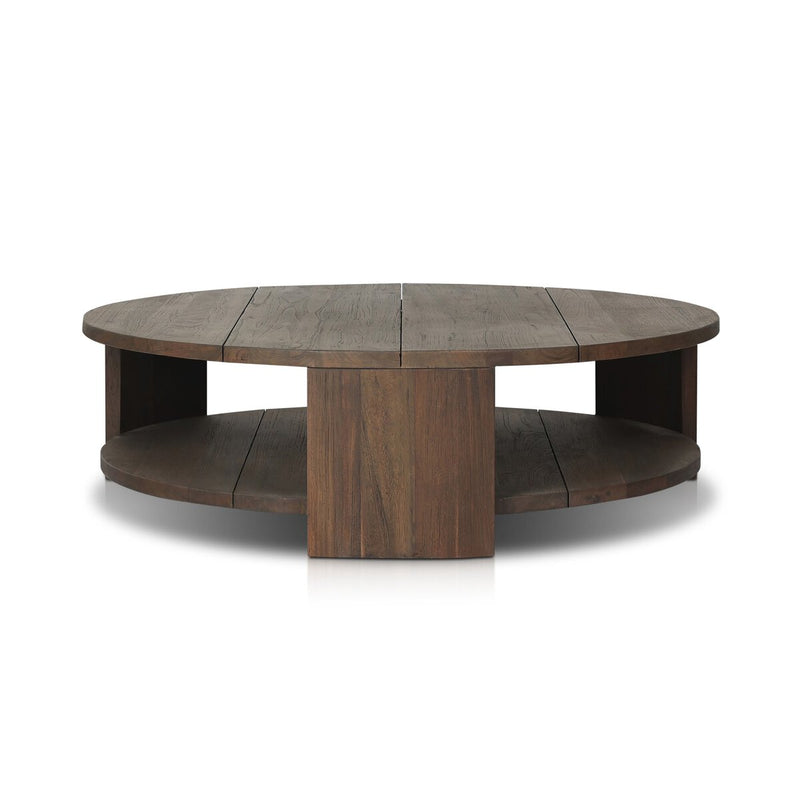 Roca Outdoor Round Coffee Table - Stained Heritage Brown-fsc