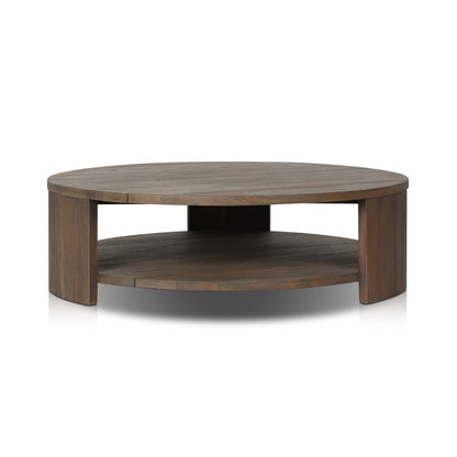 Roca Outdoor Round Coffee Table - Stained Heritage Brown-fsc