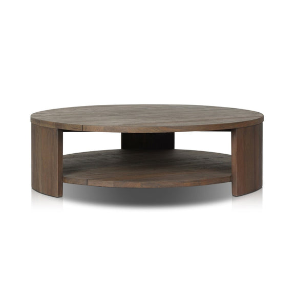 Roca Outdoor Round Coffee Table - Stained Heritage Brown-fsc