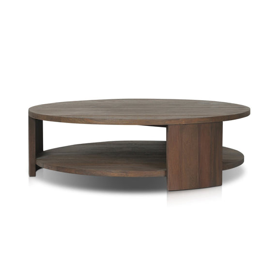 Roca Outdoor Round Coffee Table - Stained Heritage Brown-fsc