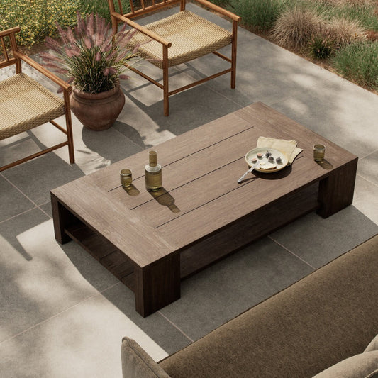 Roca Outdoor Coffee Table - Stained Heritage Brown-fsc