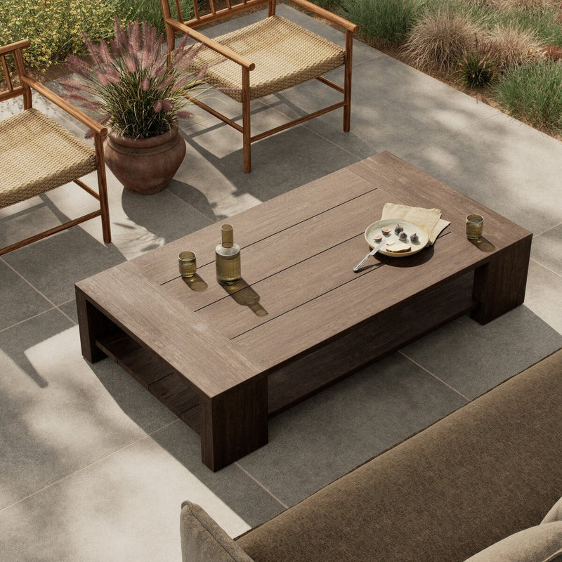 Roca Outdoor Coffee Table - Stained Heritage Brown-fsc
