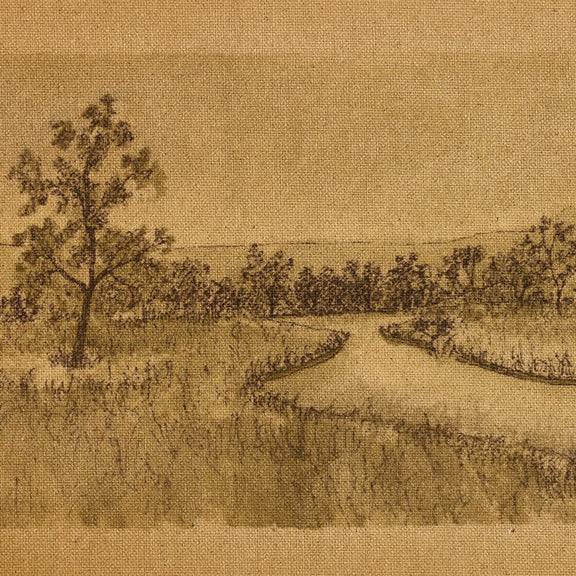 Untitled I by Aileen Fitzgerald - Rustic Walnut