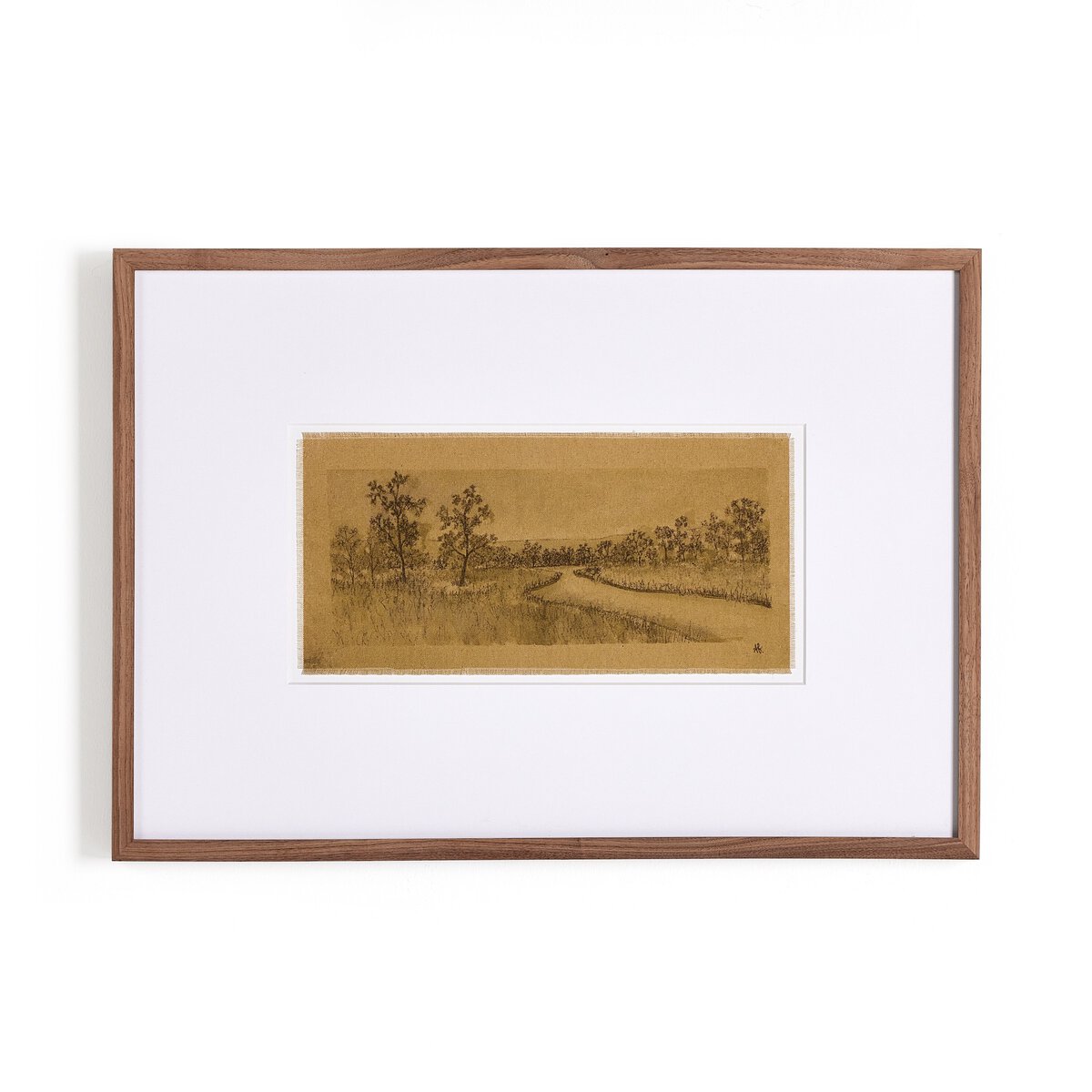 Untitled I by Aileen Fitzgerald - Rustic Walnut