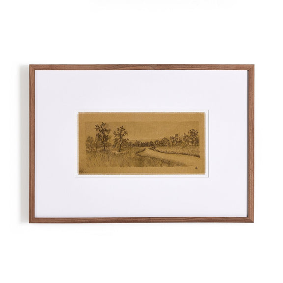 Untitled I by Aileen Fitzgerald - Rustic Walnut