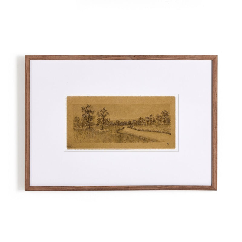 Untitled I by Aileen Fitzgerald - Rustic Walnut