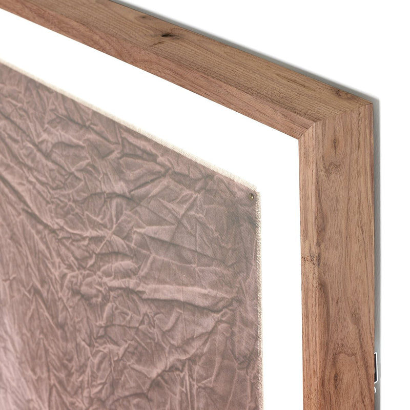 Rock Face At Full Moon by Molly Franken - Rustic Walnut