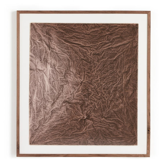 Rock Face At Full Moon by Molly Franken - Rustic Walnut