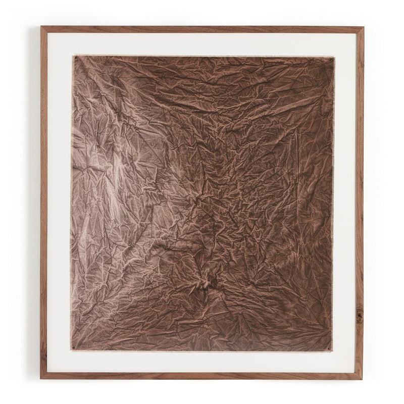 Rock Face At Full Moon by Molly Franken - Rustic Walnut