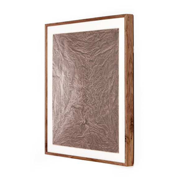 Rock Face At Full Moon by Molly Franken - Rustic Walnut