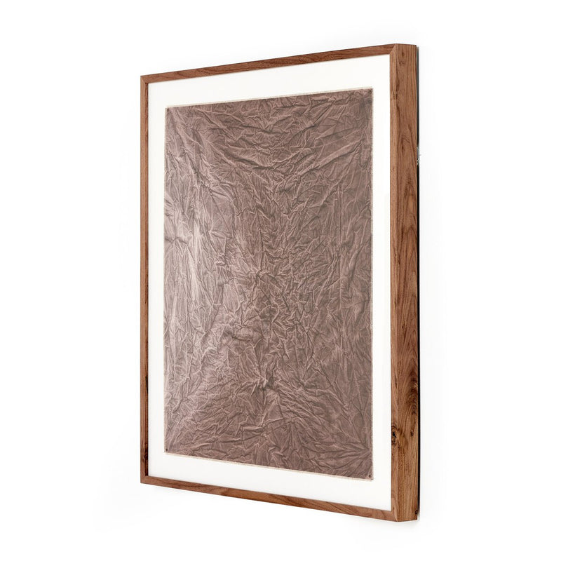 Rock Face At Full Moon by Molly Franken - Rustic Walnut