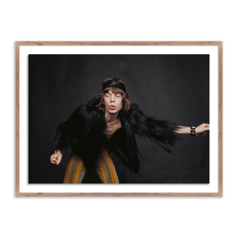 Rolling Stones Singer by Getty Images - Rustic Walnut