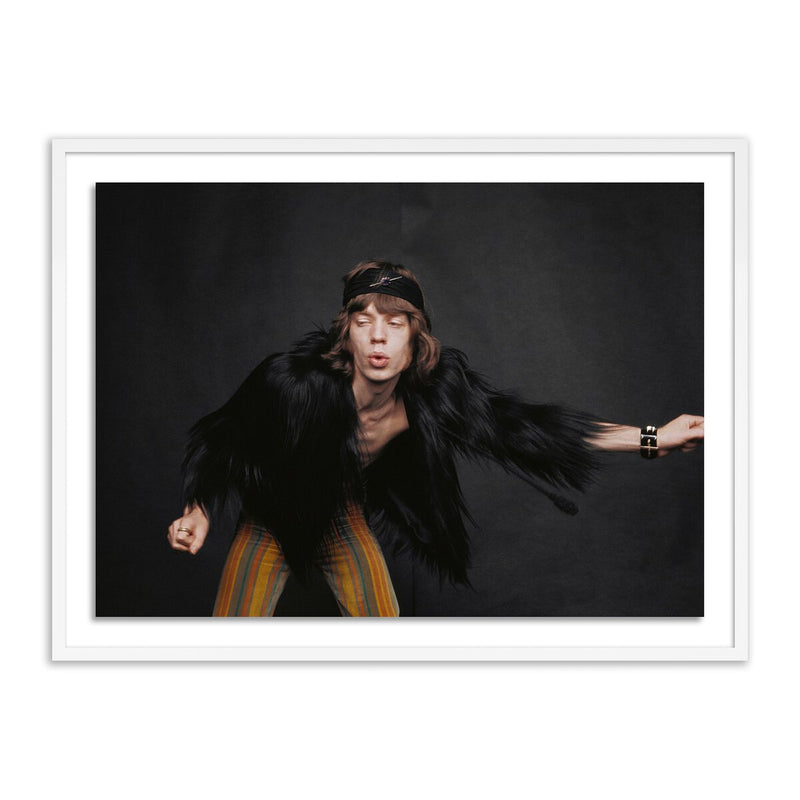 Rolling Stones Singer by Getty Images - White Maple