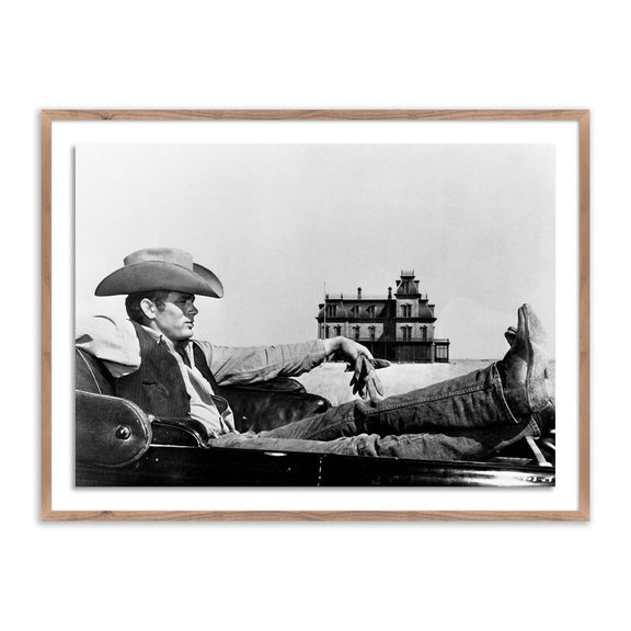 James Dean In Motion Picture Giant by Getty Images - Rustic Walnut