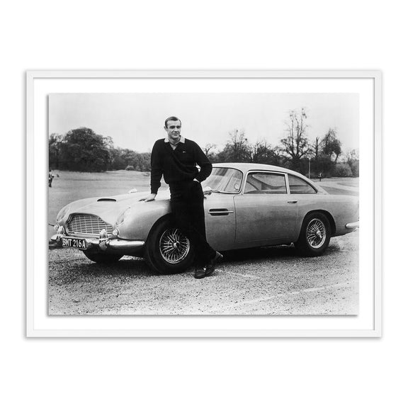 Sean Connery With 00'S Aston Martin - White Maple