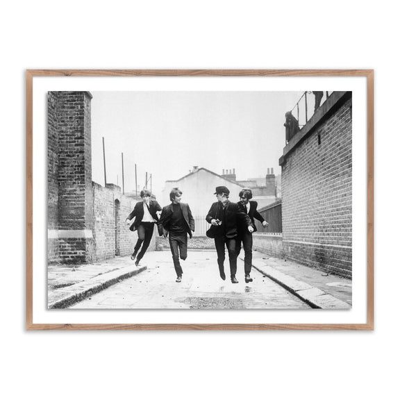 The Beatles Running In A Hard Day's Night - Rustic Walnut