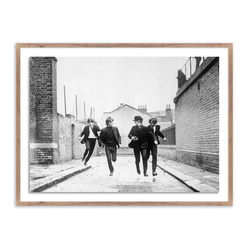 The Beatles Running In A Hard Day's Night - Rustic Walnut