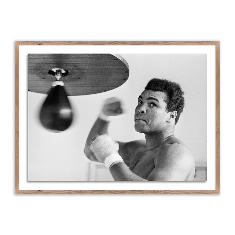 Muhammad Ali Punching Bag by Getty Images - Rustic Walnut