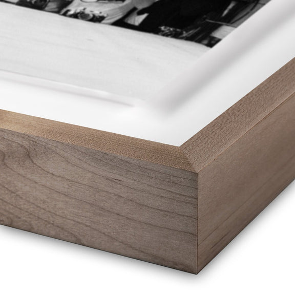 Boxers Muhammad Ali and Sonny Liston Fighting - Rustic Walnut