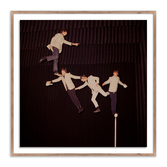 The Beatles Rehearse by Getty Images - Rustic Walnut