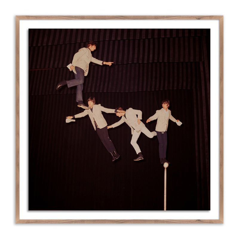 The Beatles Rehearse by Getty Images - Rustic Walnut