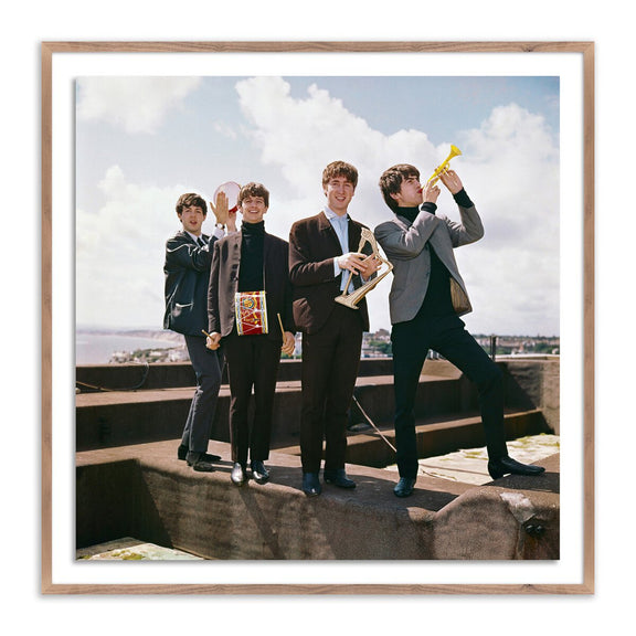 Beatles Portrait	by Getty Images - Rustic Walnut