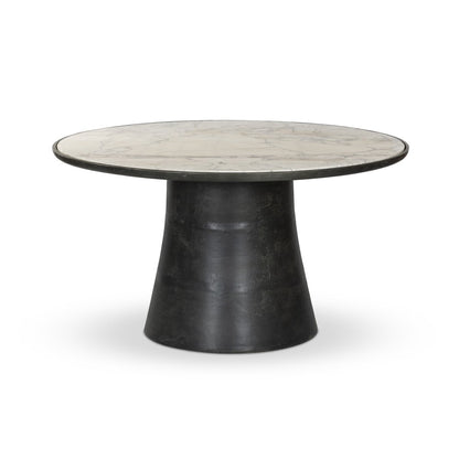 Balboa Outdoor Dining Table - Veined White Marble