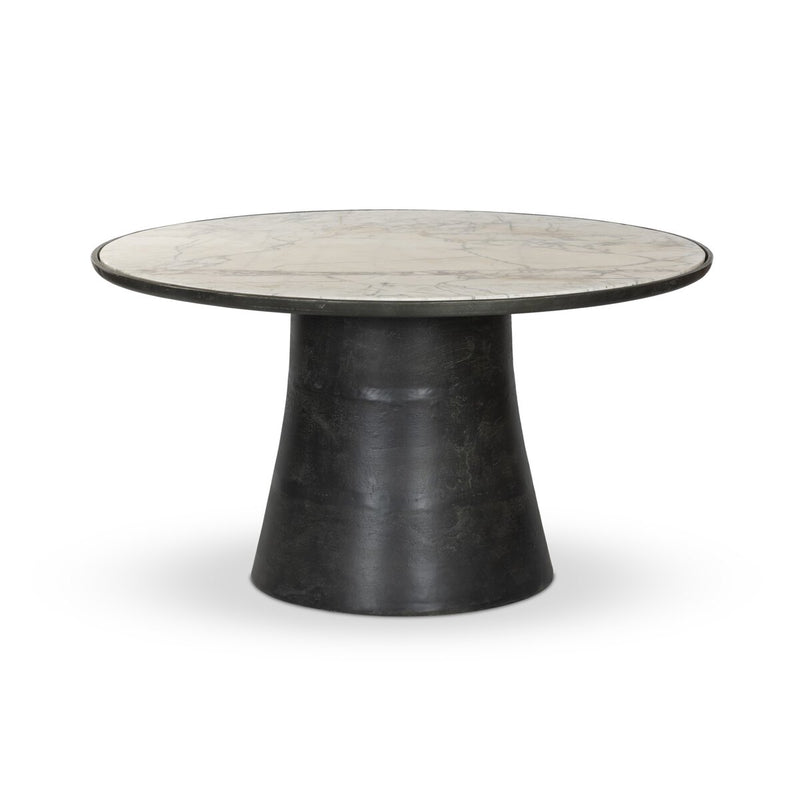 Balboa Outdoor Dining Table - Veined White Marble