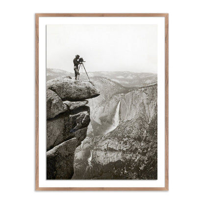 Photographer In Yosemite Valley	by Getty Images - Rustic Walnut