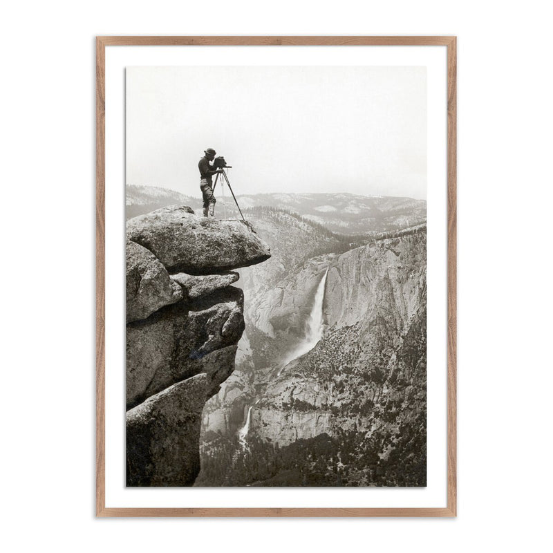 Photographer In Yosemite Valley	by Getty Images - Rustic Walnut