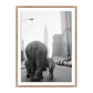 Circus Animals On 33Rd St by Getty Images - Rustic Walnut