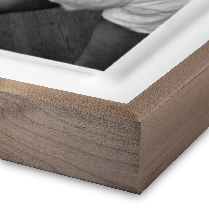 Cassius Clay Watching Himself In A Mirror - Rustic Walnut