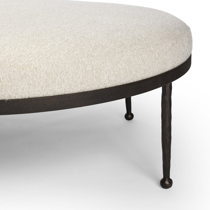 Corinne Cocktail Ottoman - Crete Pebble
