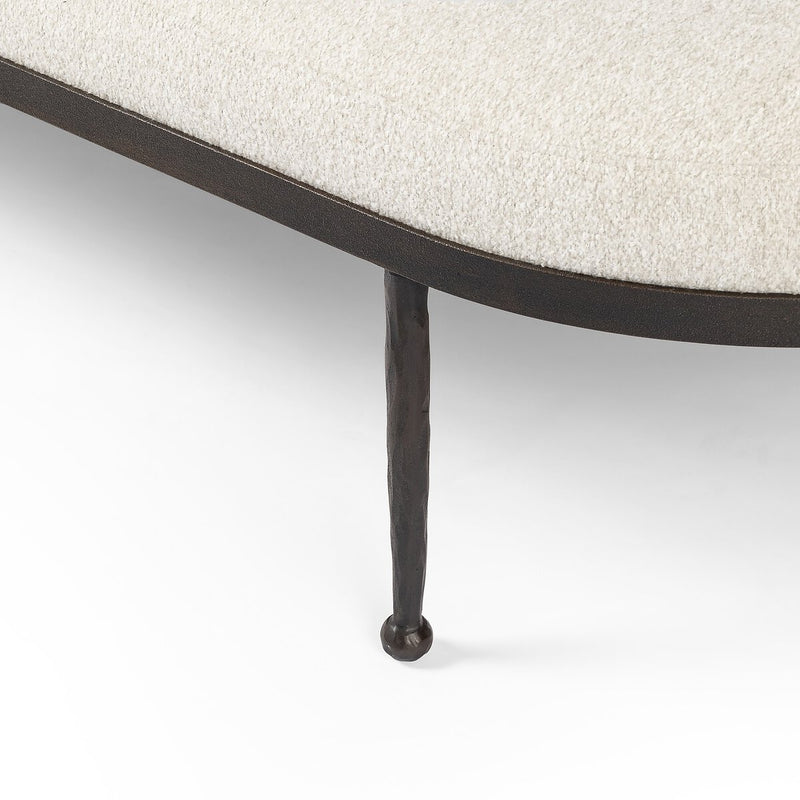 Corinne Cocktail Ottoman - Crete Pebble