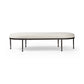 Corinne Cocktail Ottoman - Crete Pebble